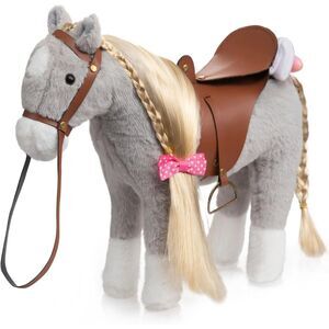 11 inches Holly HOME Gray Horse Pretty Stuffed Animal Plush Toy